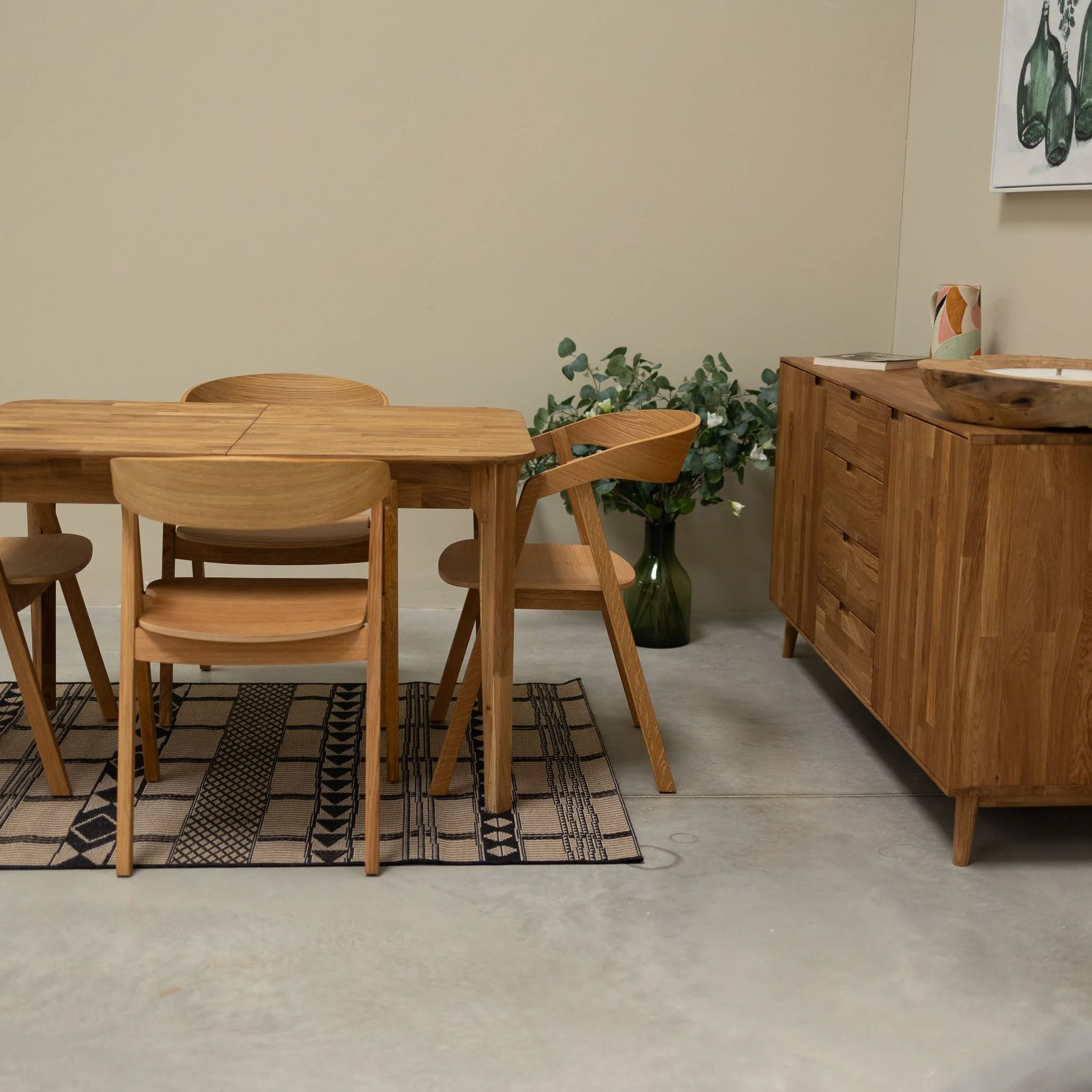 Mesa extensible de comedor de madera maciza de roble France | NordicStory - Image 8