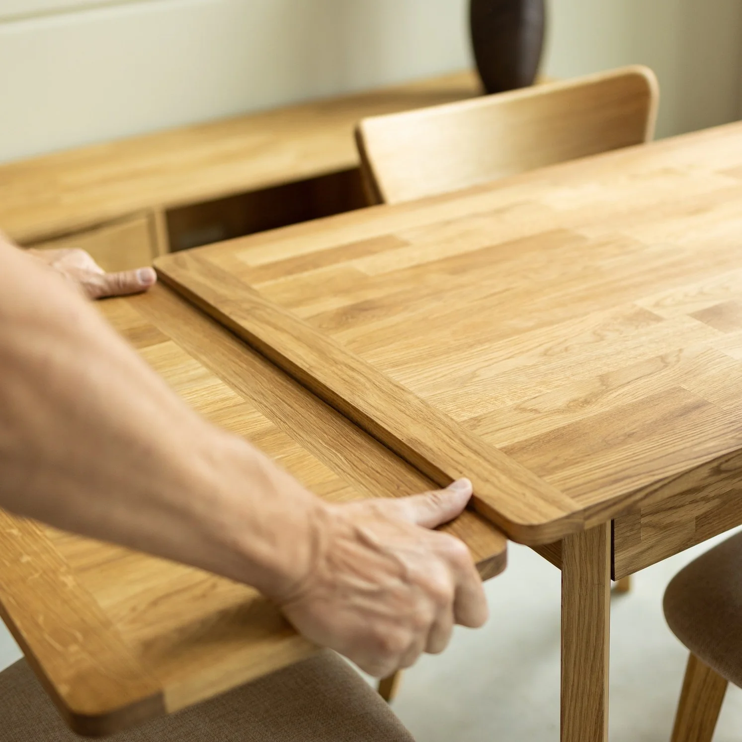 Mesa extensible de comedor de madera maciza de roble Mini 1 | NordicStory - Image 3
