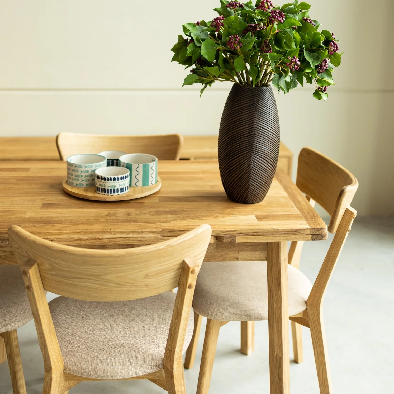 Mesa extensible de comedor de madera maciza de roble Mini 1 | NordicStory - Image 9
