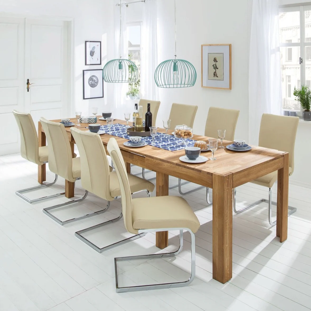 Mesa extensible de comedor de madera maciza de roble XL | NordicStory - Image 10