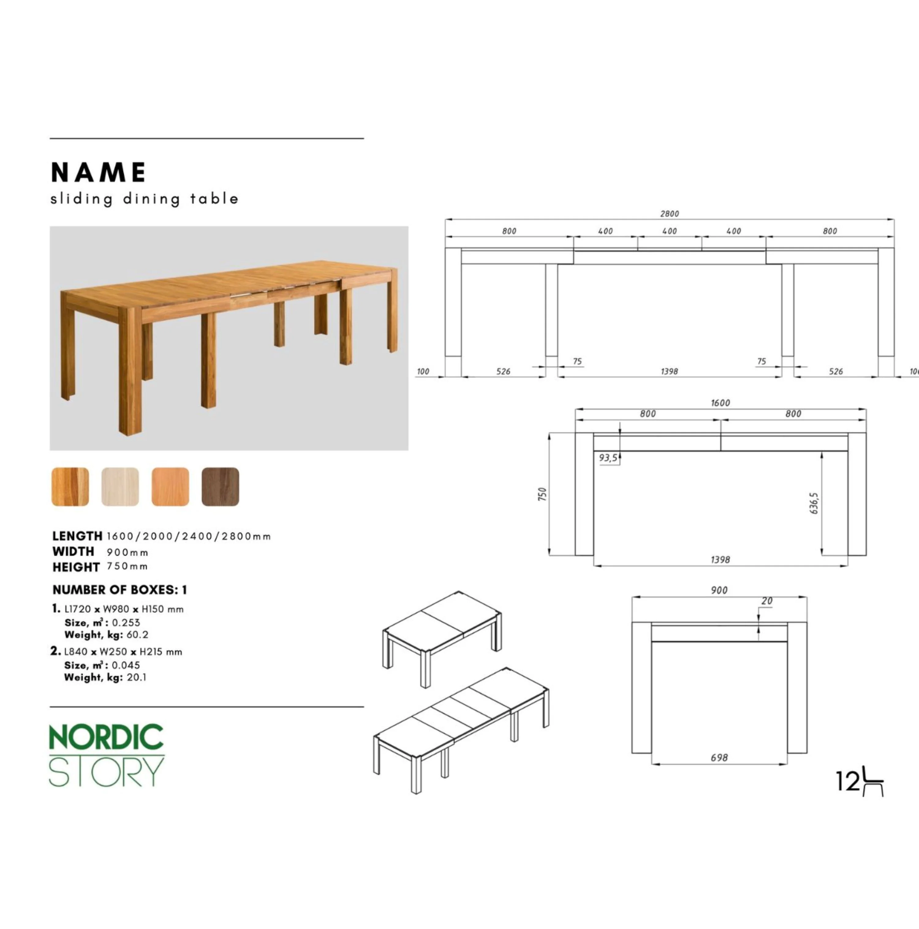 Mesa extensible de comedor de madera maciza de roble XL | NordicStory - Image 24
