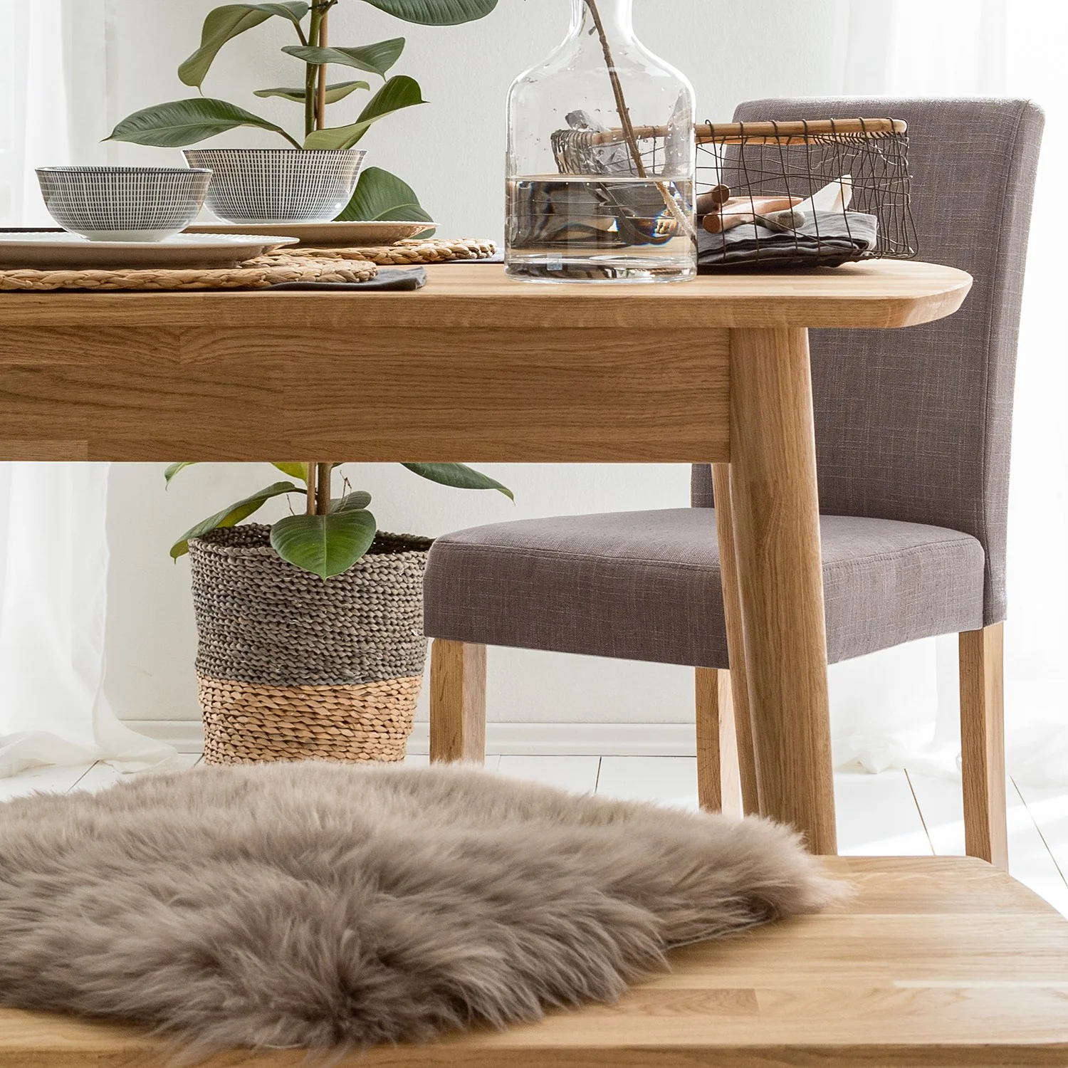 Mesa de comedor rectangular y extensible de madera maciza de roble Escandi | NordicStory - Image 10