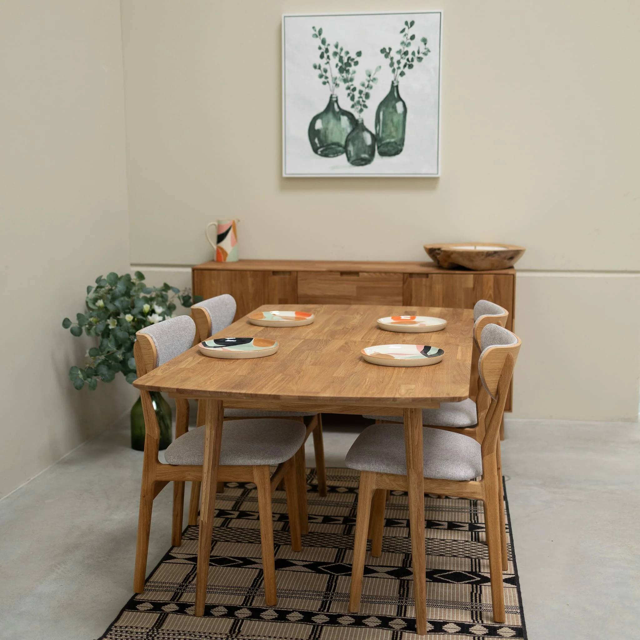 Mesa de comedor rectangular y extensible de madera maciza de roble Escandi | NordicStory - Image 6