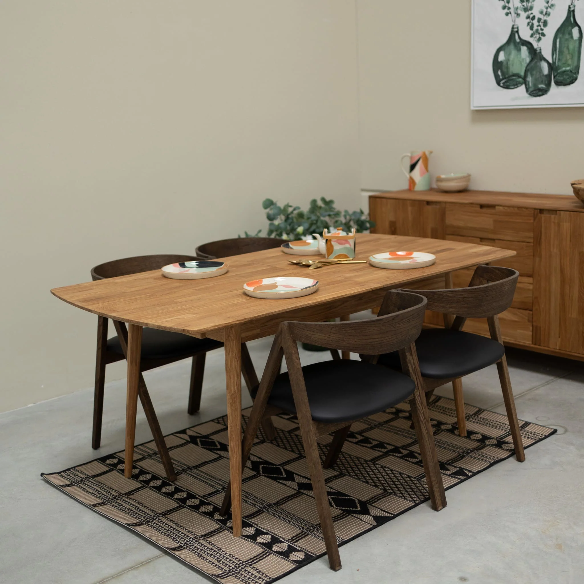 Mesa de comedor rectangular y extensible de madera maciza de roble Escandi | NordicStory - Image 8