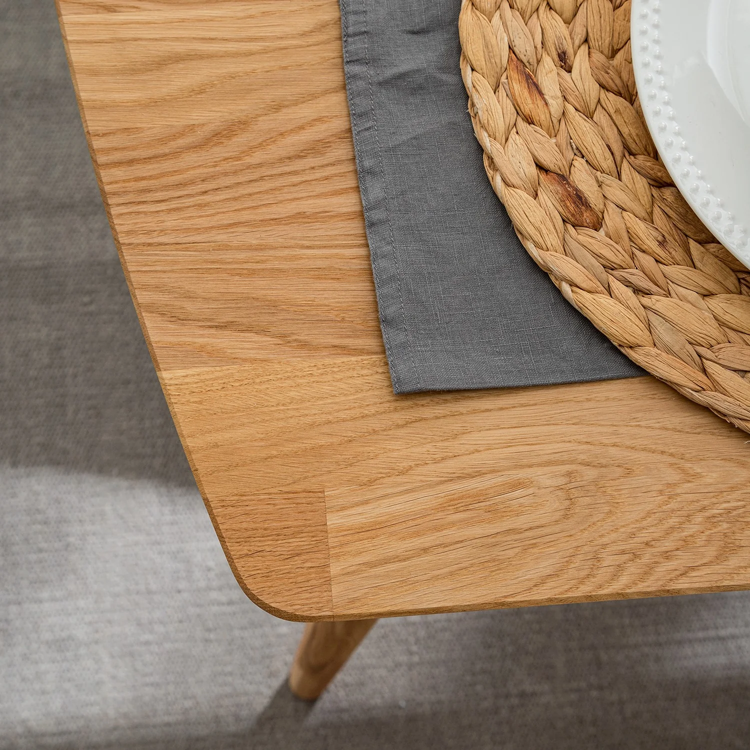 Mesa de comedor rectangular y extensible de madera maciza de roble Escandi | NordicStory - Image 9