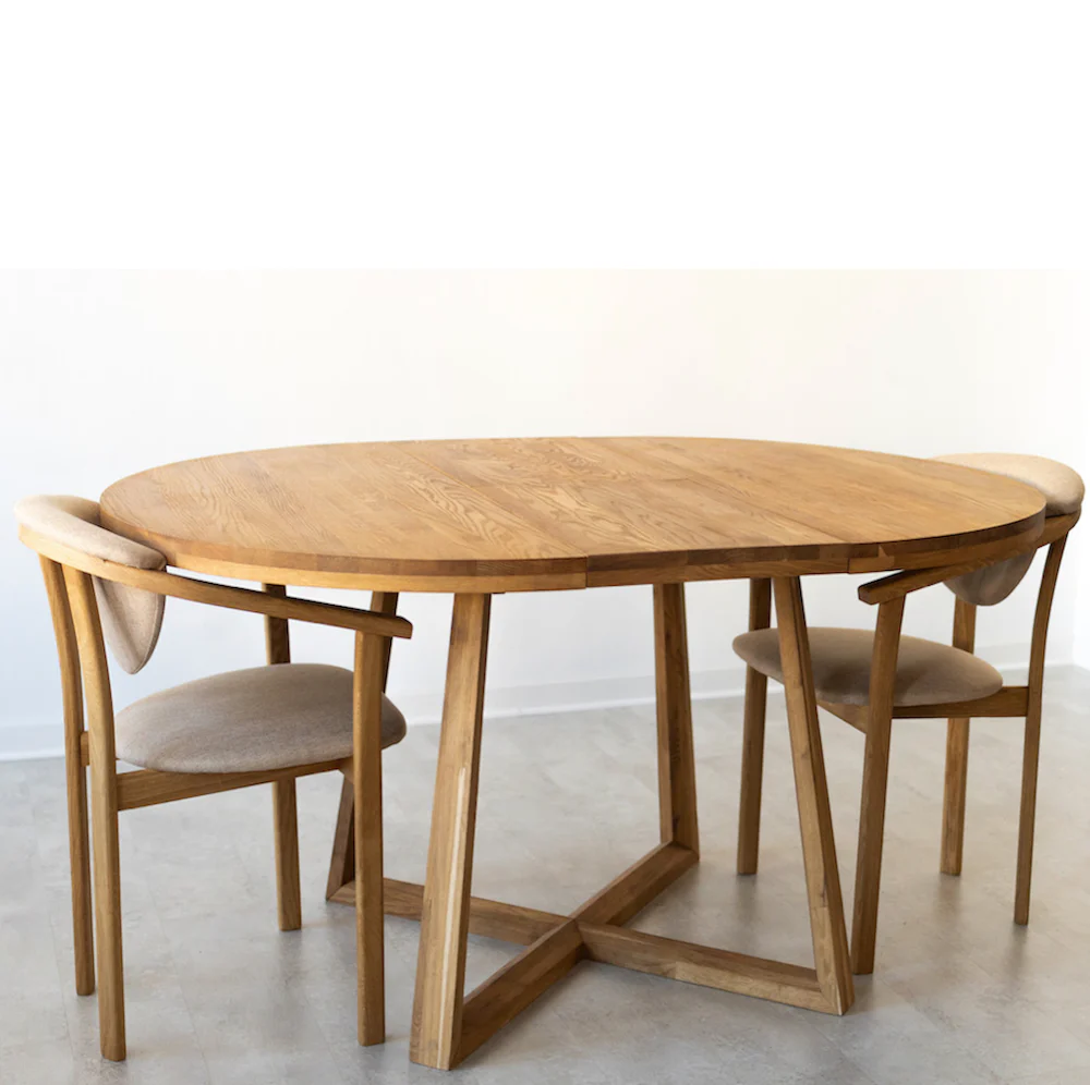 Mesa extensible de comedor de madera maciza de roble MOBY - Image 3