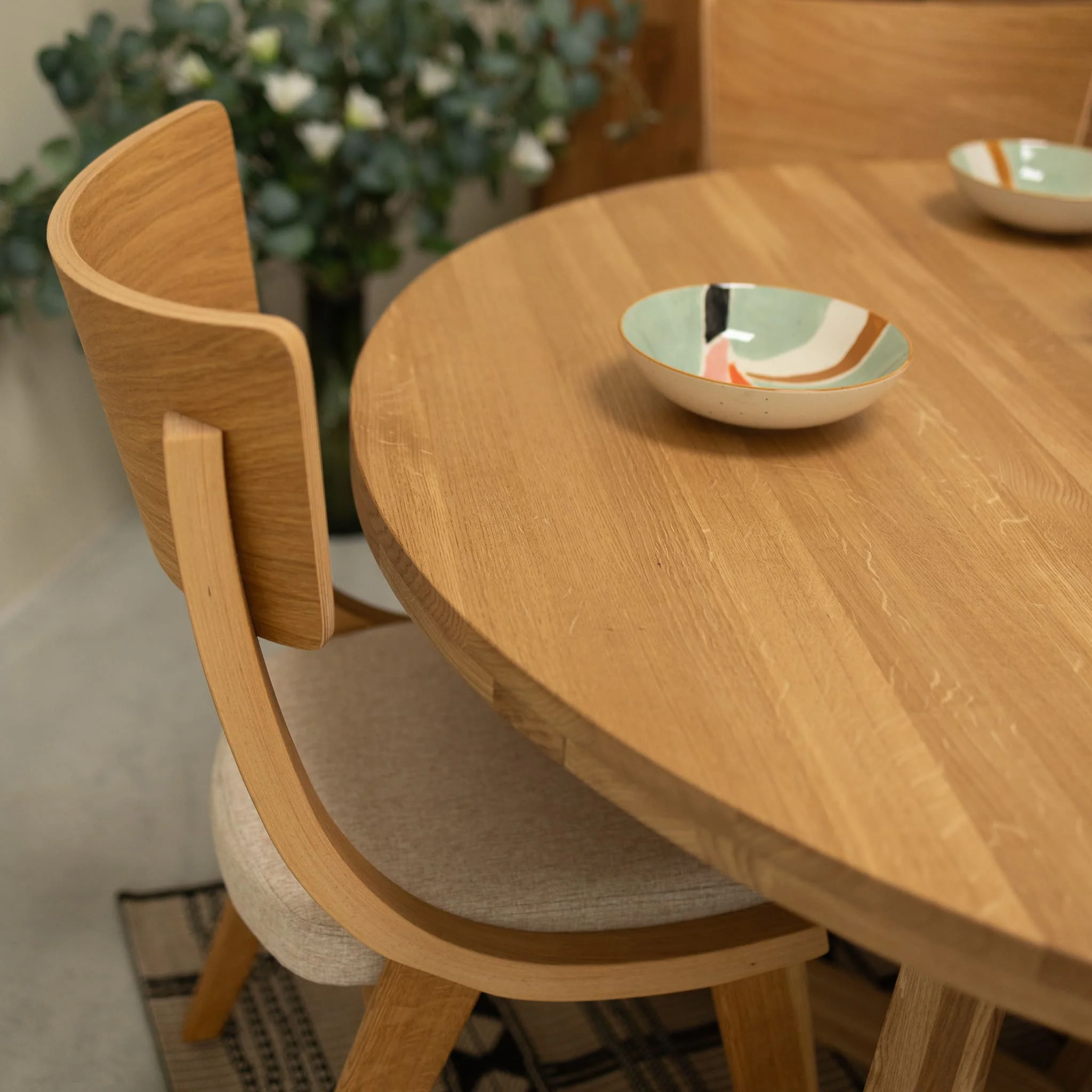 Mesa extensible de comedor de madera maciza de roble MOBY - Image 4