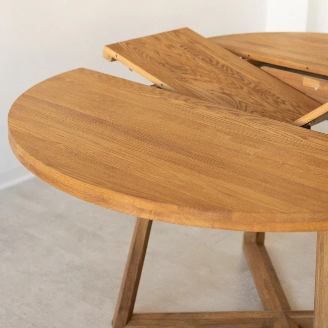 Mesa extensible de comedor de madera maciza de roble MOBY - Image 5