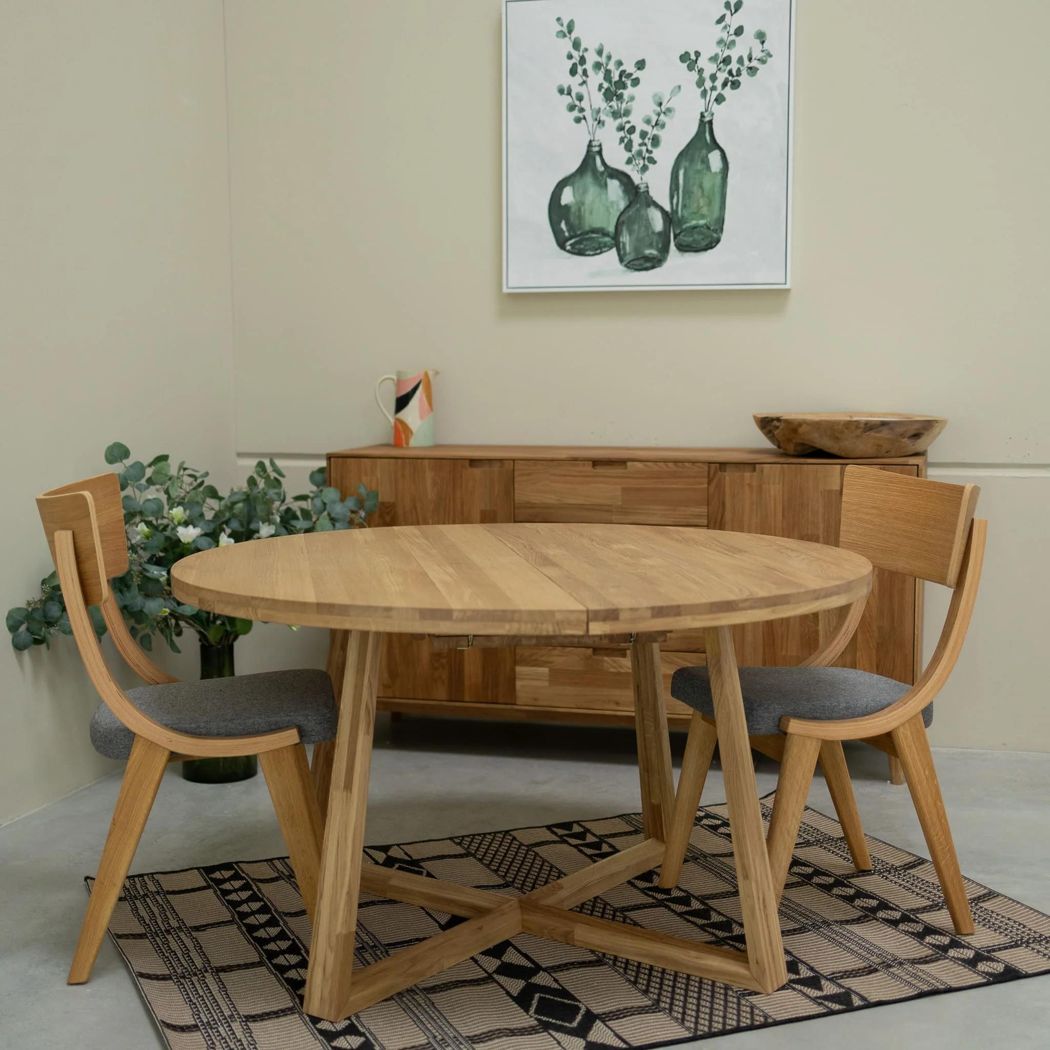 Mesa extensible de comedor de madera maciza de roble MOBY - Image 6