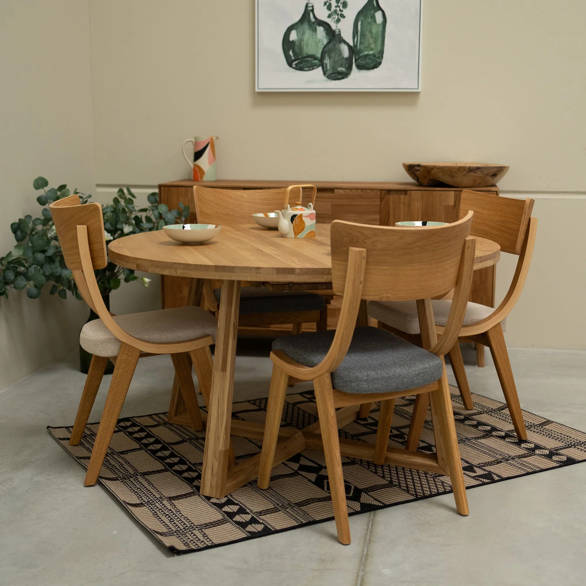 Mesa extensible de comedor de madera maciza de roble MOBY - Image 8