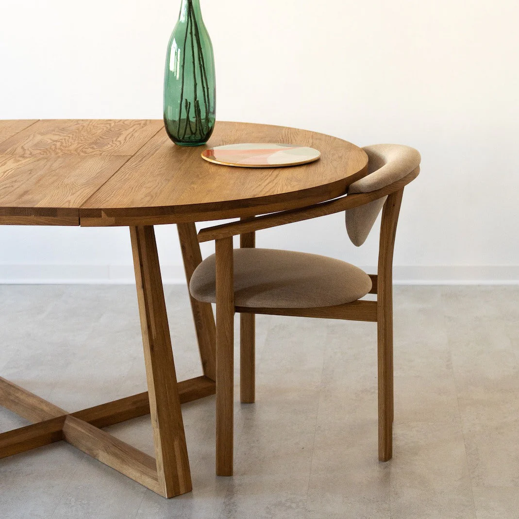 Mesa extensible de comedor de madera maciza de roble MOBY - Image 9