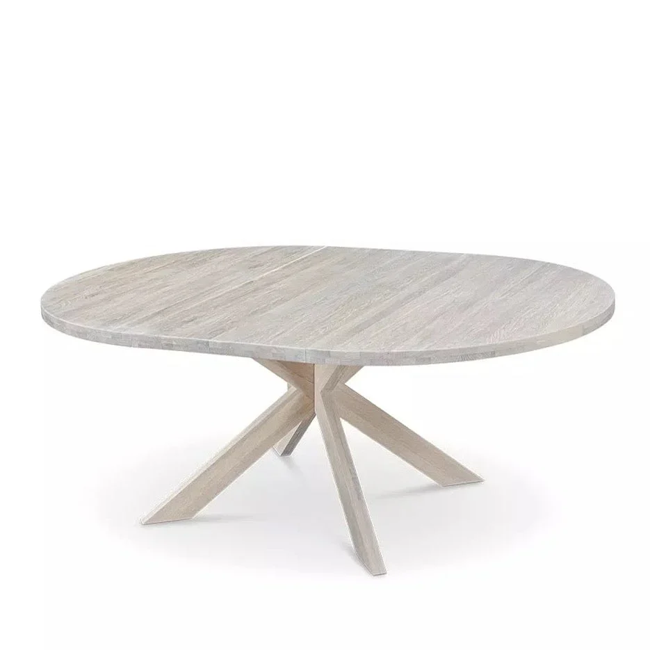 Mesa de comedor redonda y extensible de madera maciza de roble Holger | NordicStory - Image 15