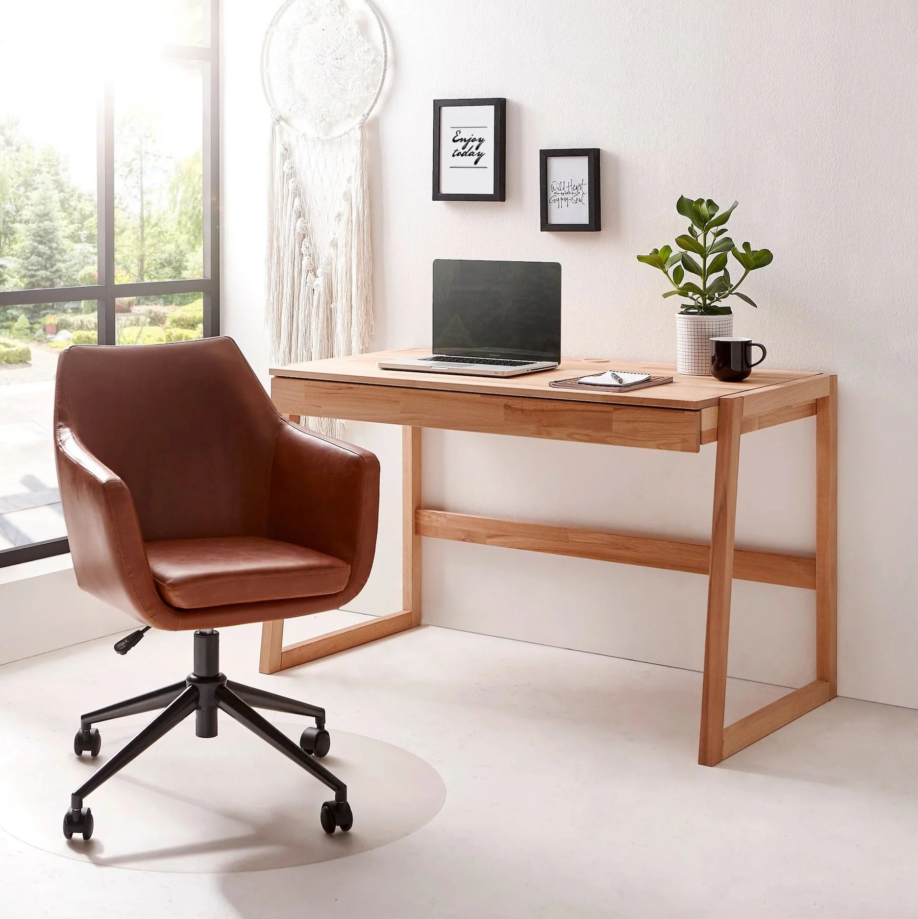 Mesa escritorio de madera maciza de roble Eric | NordicStory - Image 11