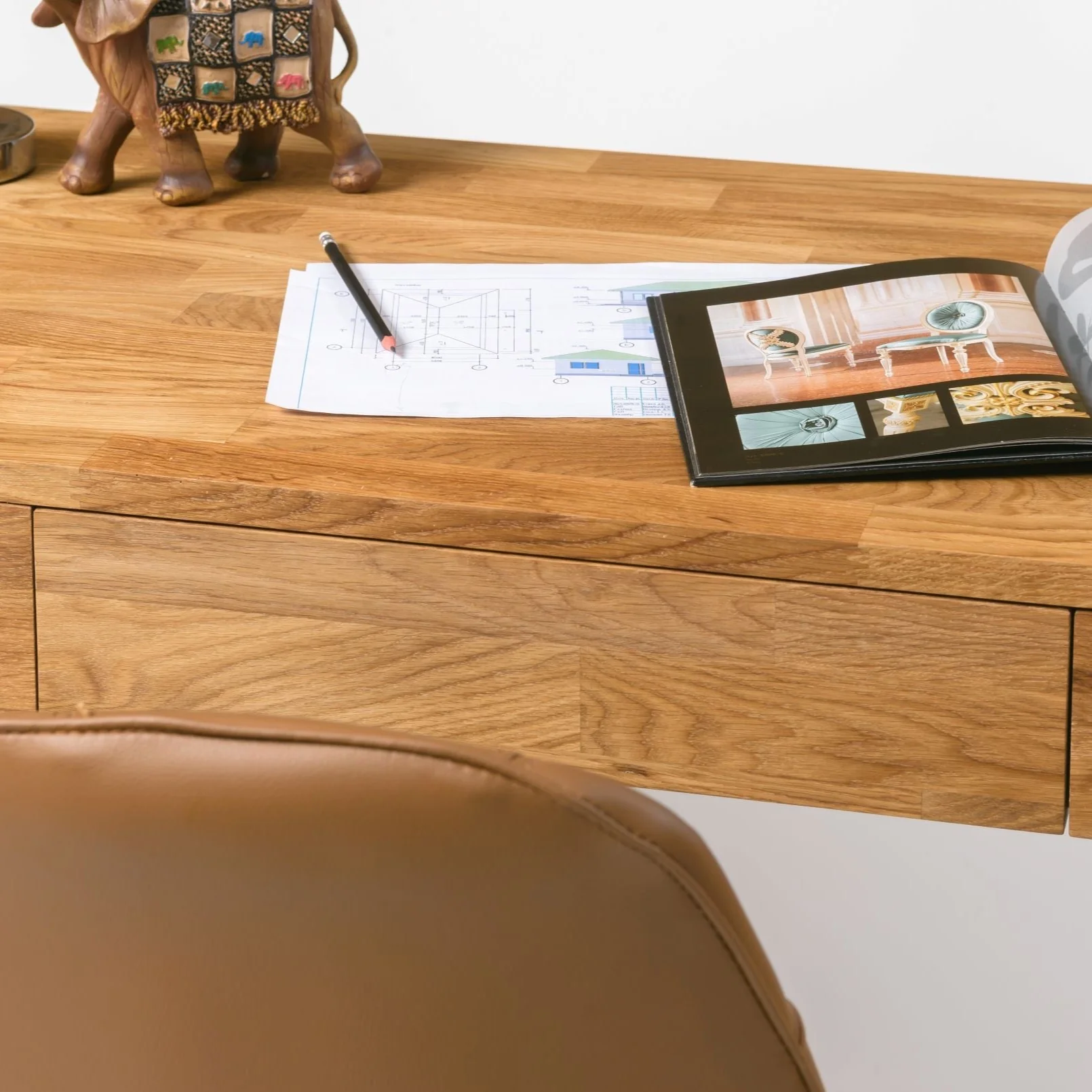 Mesa escritorio de madera maciza de roble Einstein I | NordicStory - Image 8