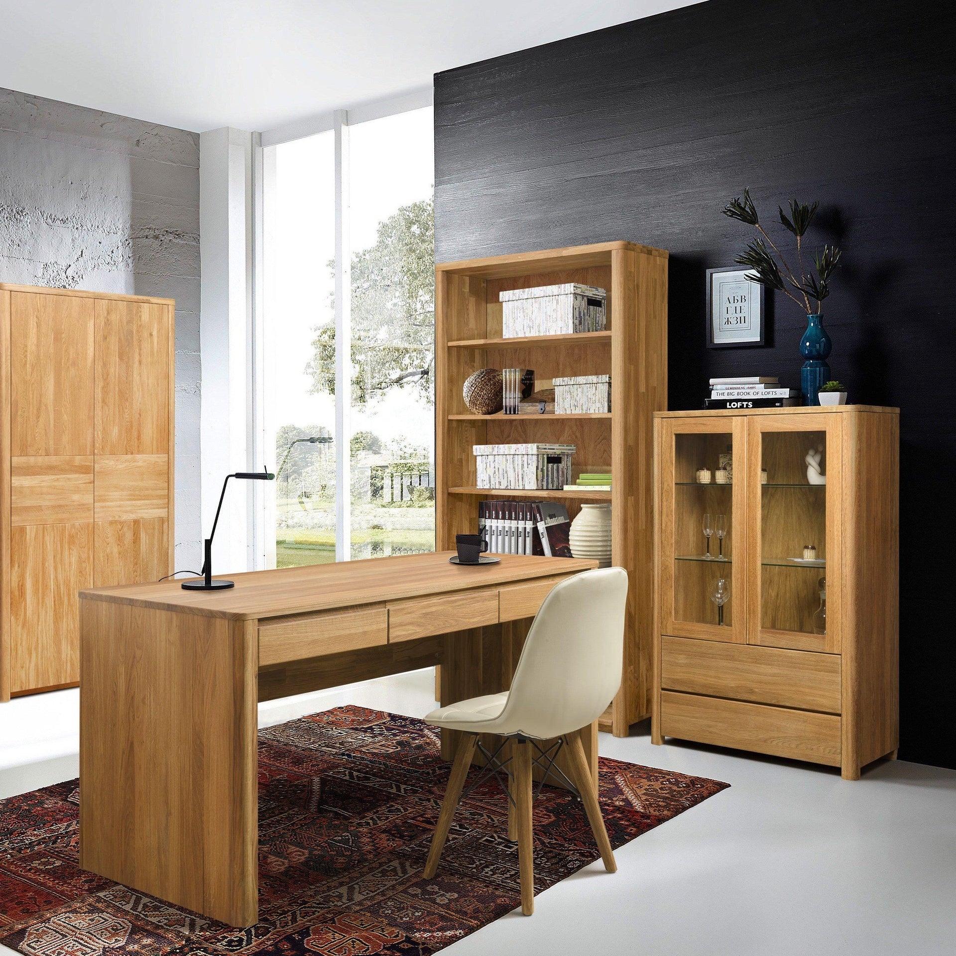 Mesa escritorio de madera maciza de roble Elsa | NordicStory - Image 10