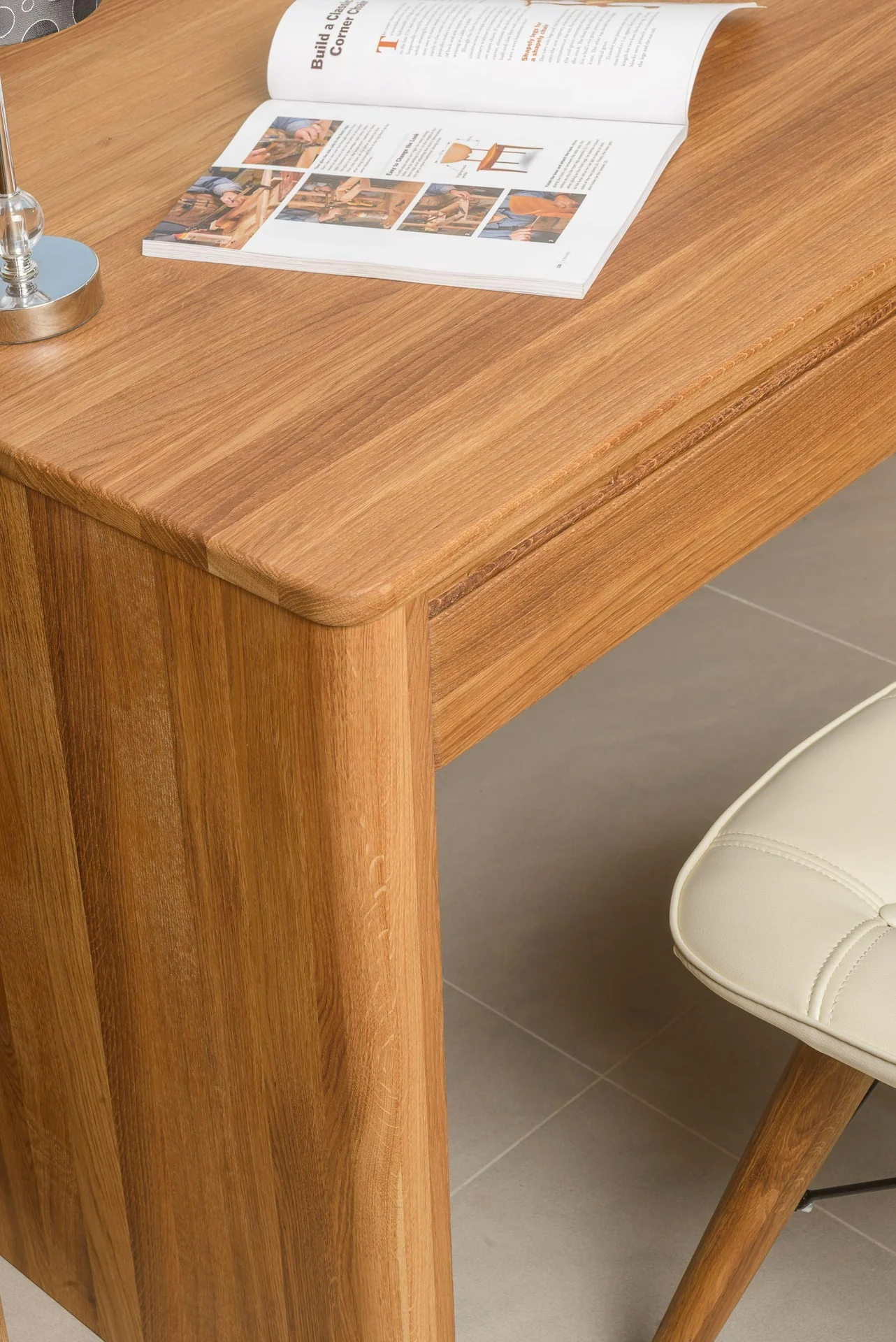 Mesa escritorio de madera maciza de roble Elsa | NordicStory - Image 13