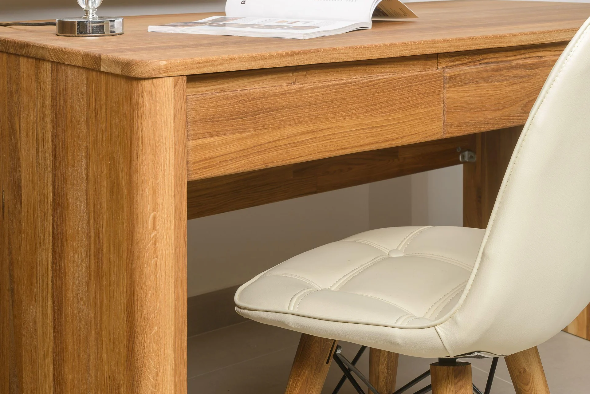 Mesa escritorio de madera maciza de roble Elsa | NordicStory - Image 9