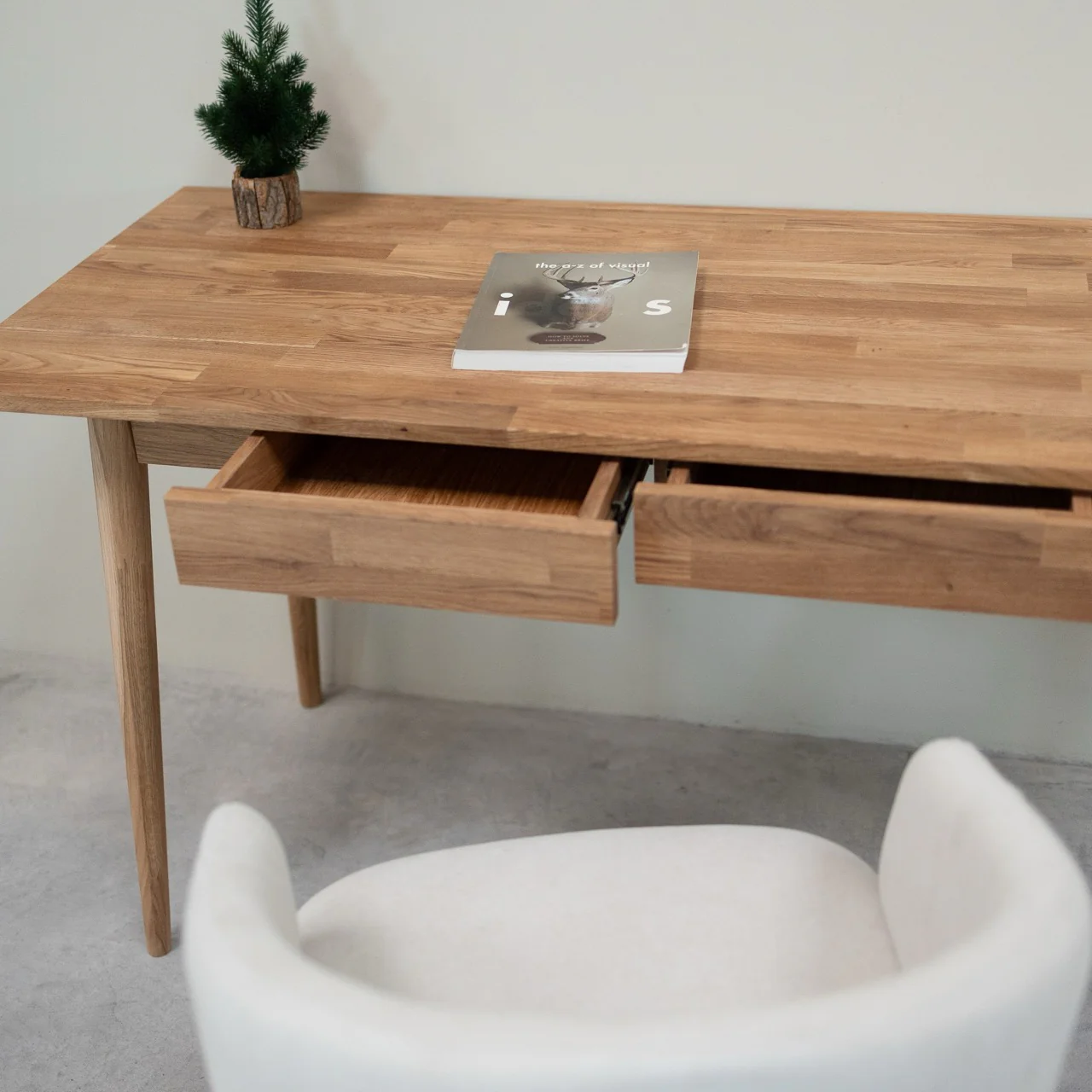 Mesa escritorio de madera maciza de roble Escandi | NordicStory - Image 6