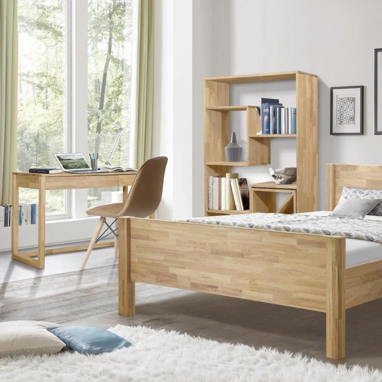 Mesa escritorio, tocador de madera maciza de roble Denmark | NordicStory - Image 10