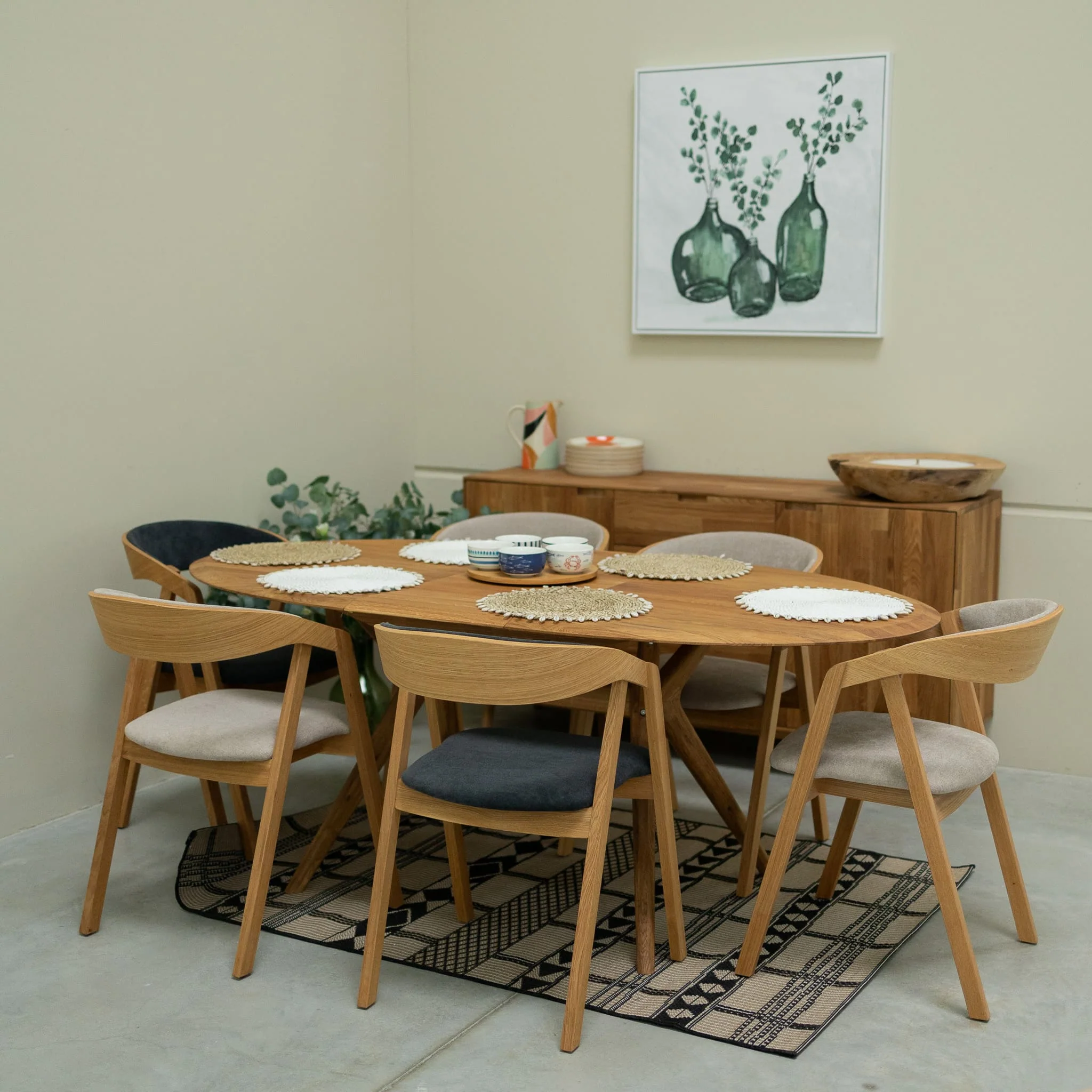 Mesa extensible de comedor de madera maciza de roble Carmen | NordicStory - Image 24