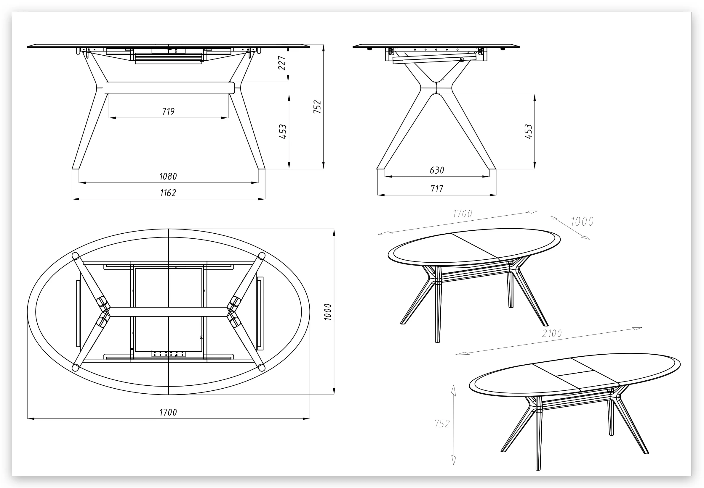 Mesa extensible de comedor de madera maciza de roble Carmen | NordicStory - Image 25