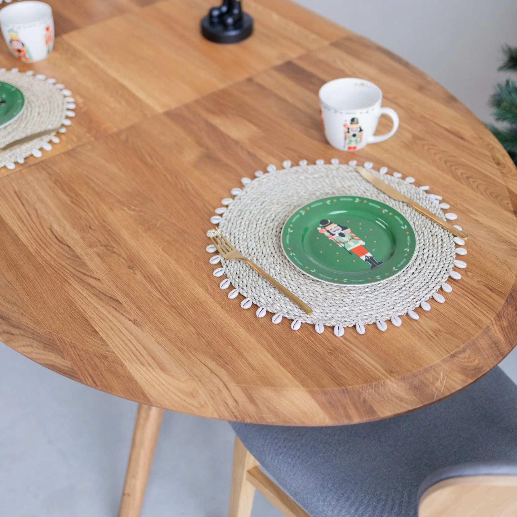 Mesa extensible de comedor de madera maciza de roble Carmen | NordicStory - Image 5