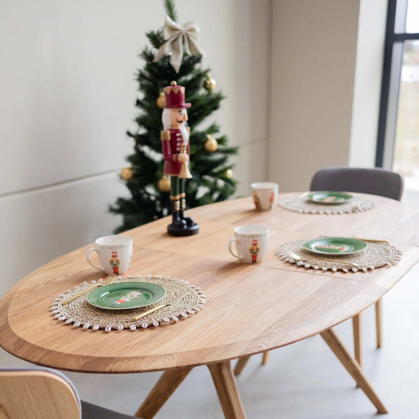 Mesa extensible de comedor de madera maciza de roble Carmen | NordicStory - Image 6