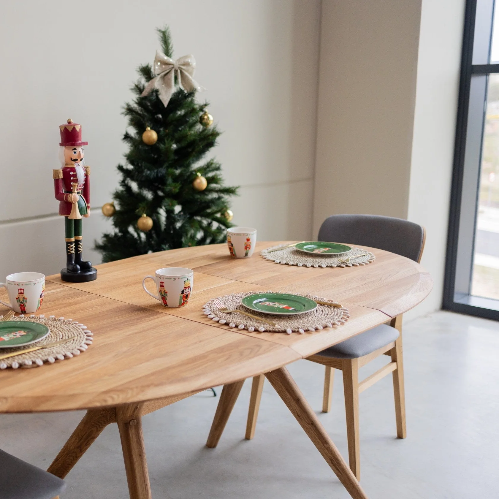 Mesa extensible de comedor de madera maciza de roble Carmen | NordicStory - Image 7