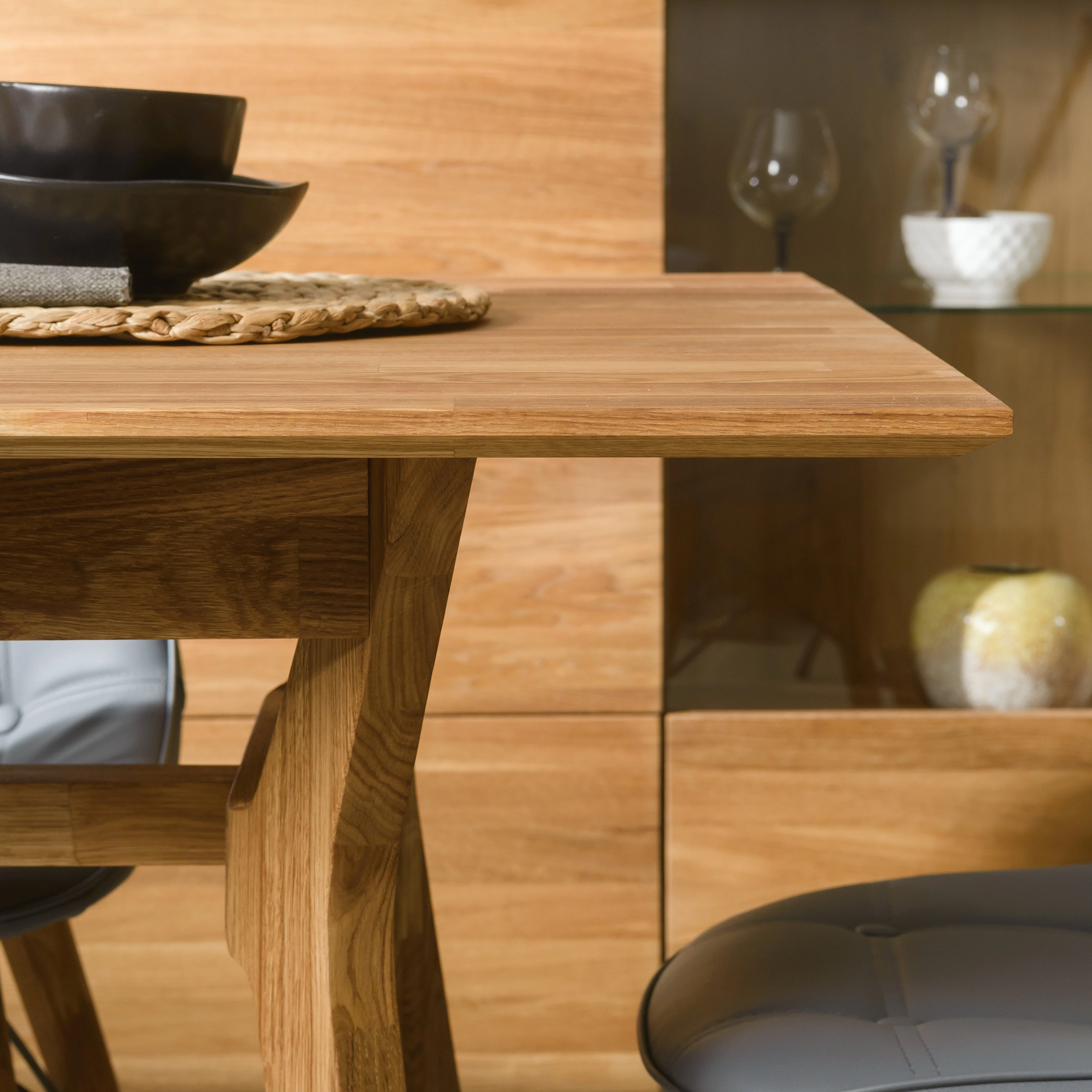 Mesa extensible de comedor de madera maciza de roble Harold | NordicStory - Image 12