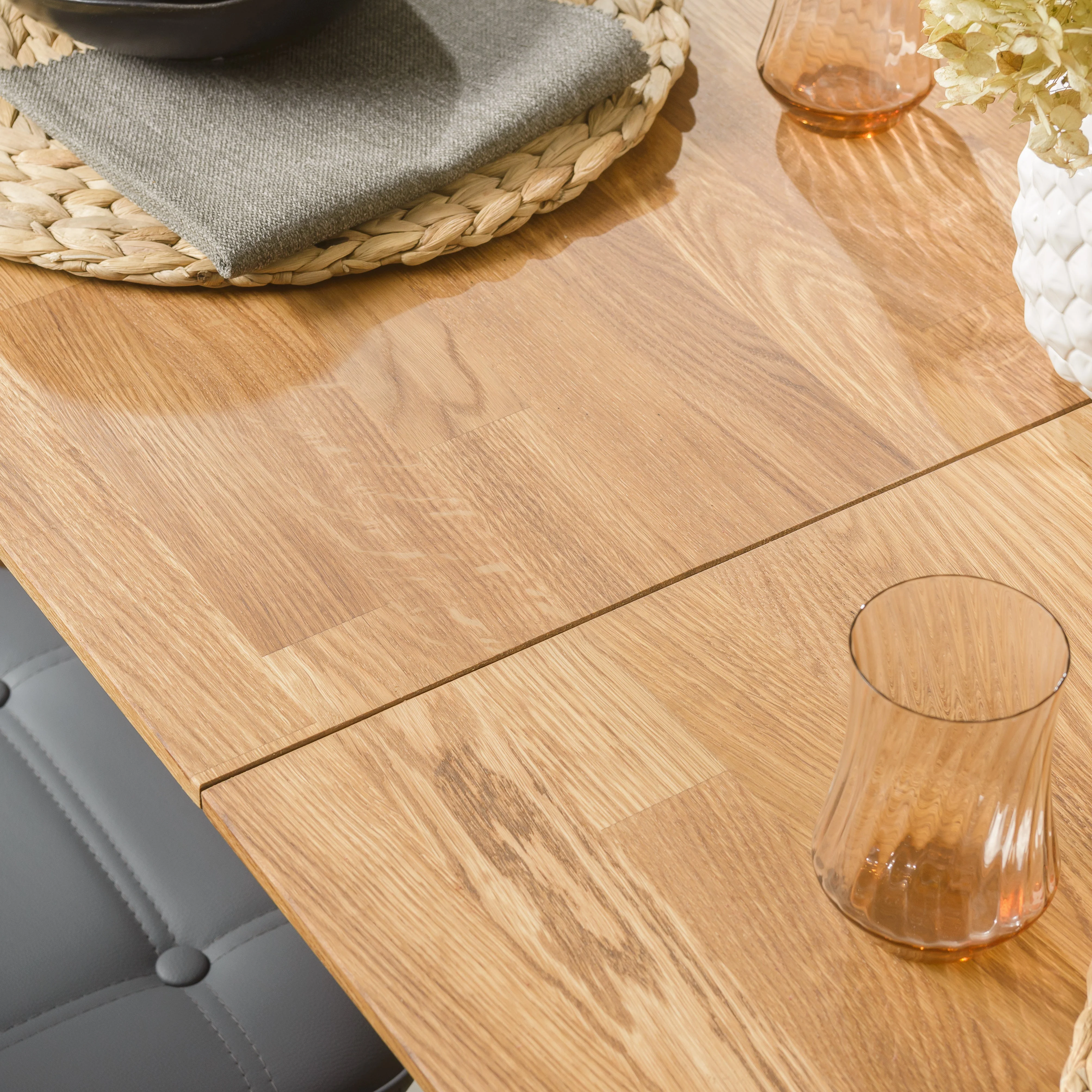 Mesa extensible de comedor de madera maciza de roble Harold | NordicStory - Image 13