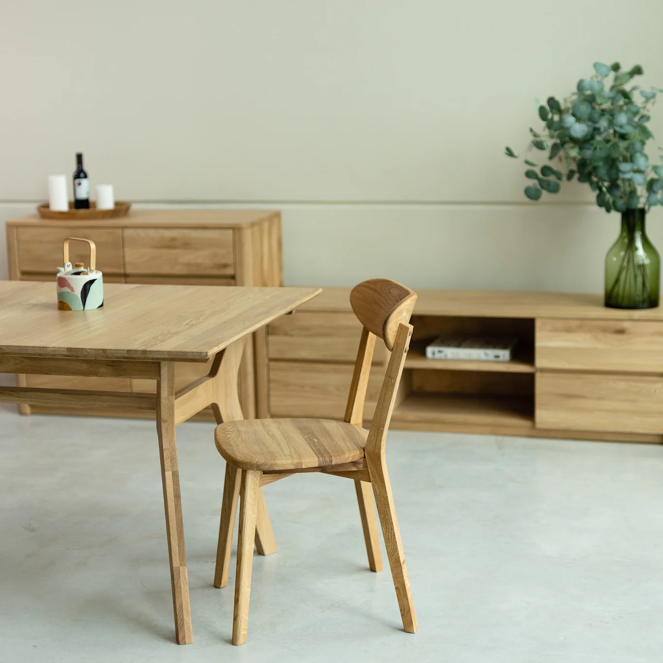 Mesa extensible de comedor de madera maciza de roble Harold | NordicStory - Image 4