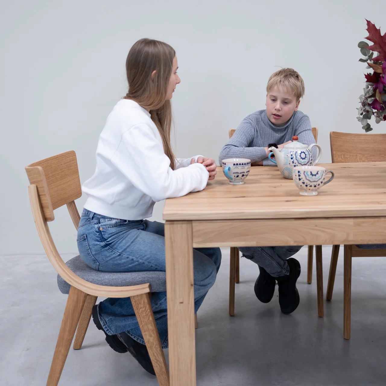 Mesa extensible de comedor de madera maciza de roble L2 | NordicStory - Image 12