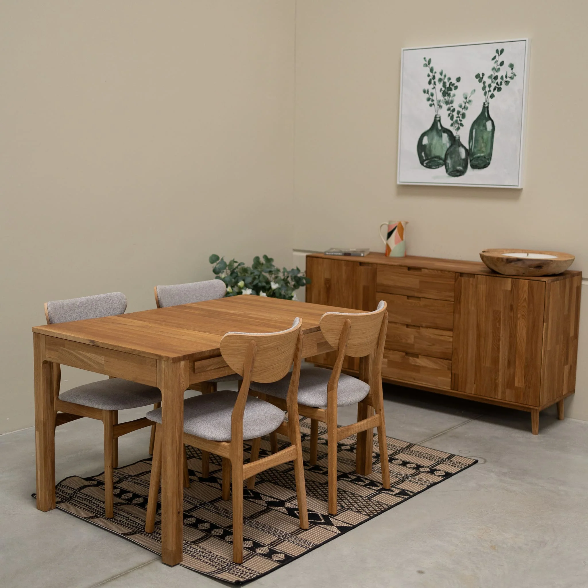 Mesa extensible de comedor de madera maciza de roble Marsi | NordicStory - Image 6