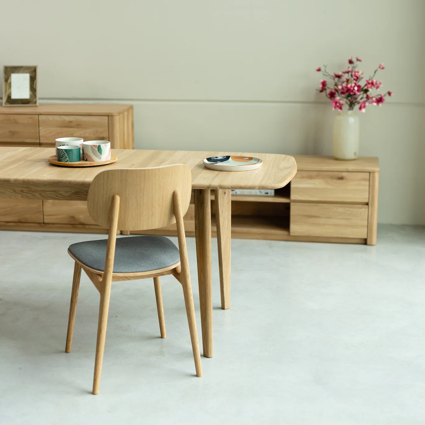 Mesa extensible de comedor de madera maciza de roble Monty | NordicStory - Image 12