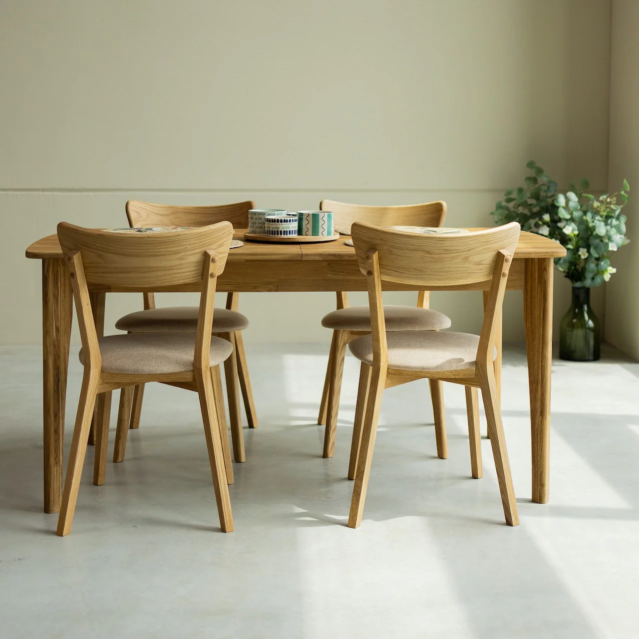 Mesa extensible de comedor de madera maciza de roble Monty | NordicStory - Image 8