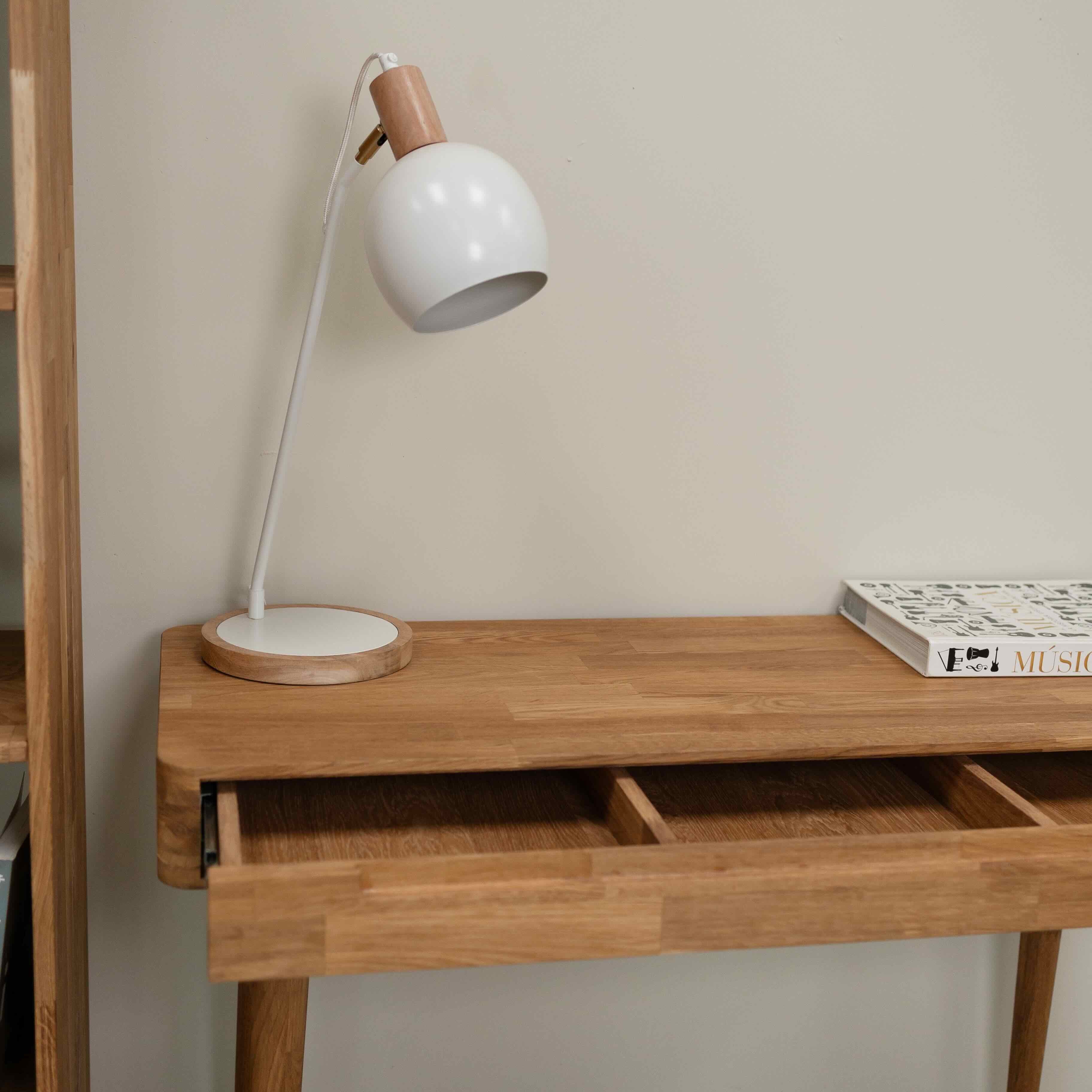Mesa escritorio tocador de madera maciza de roble Escandi | NordicStory - Image 3