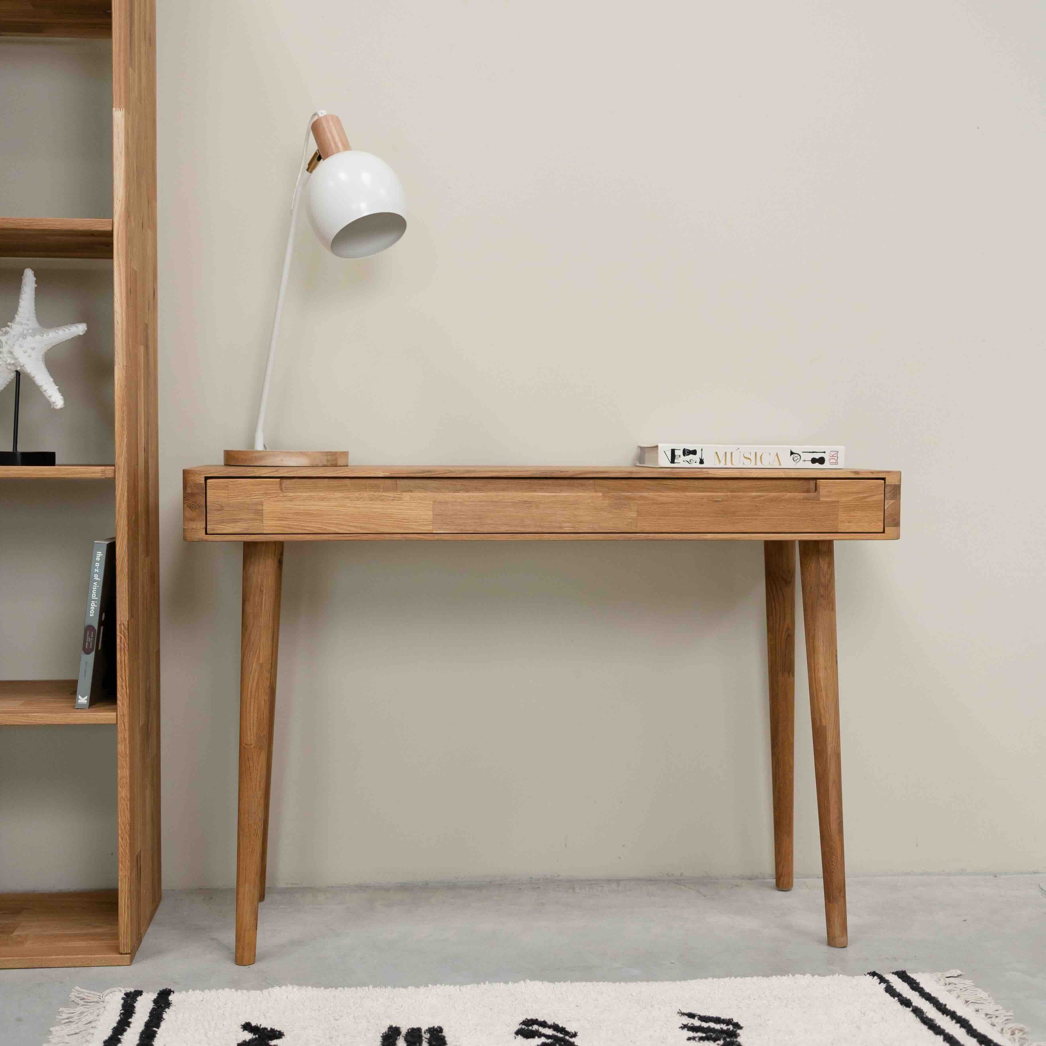 Mesa escritorio tocador de madera maciza de roble Escandi | NordicStory - Image 5