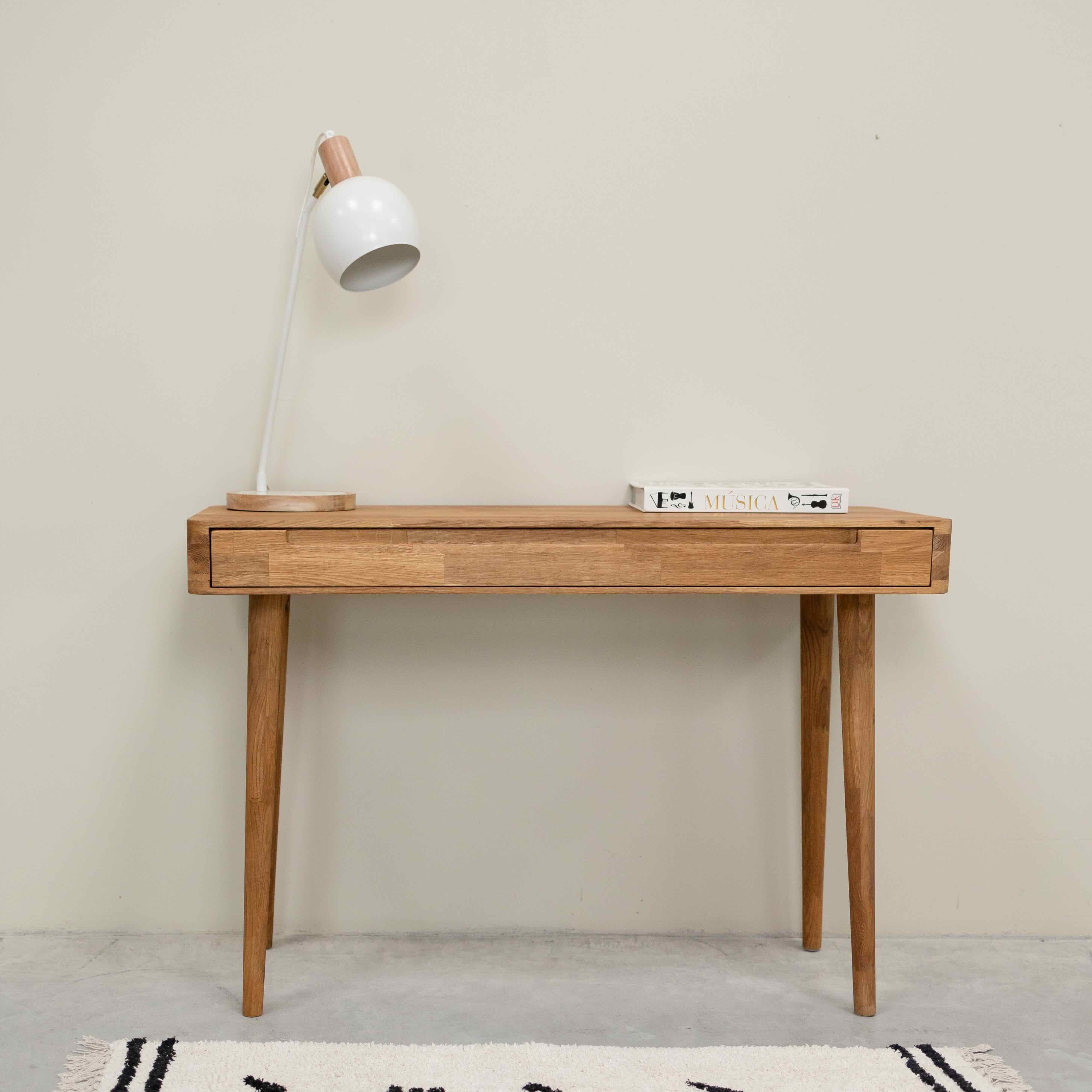 Mesa escritorio tocador de madera maciza de roble Escandi | NordicStory - Image 6