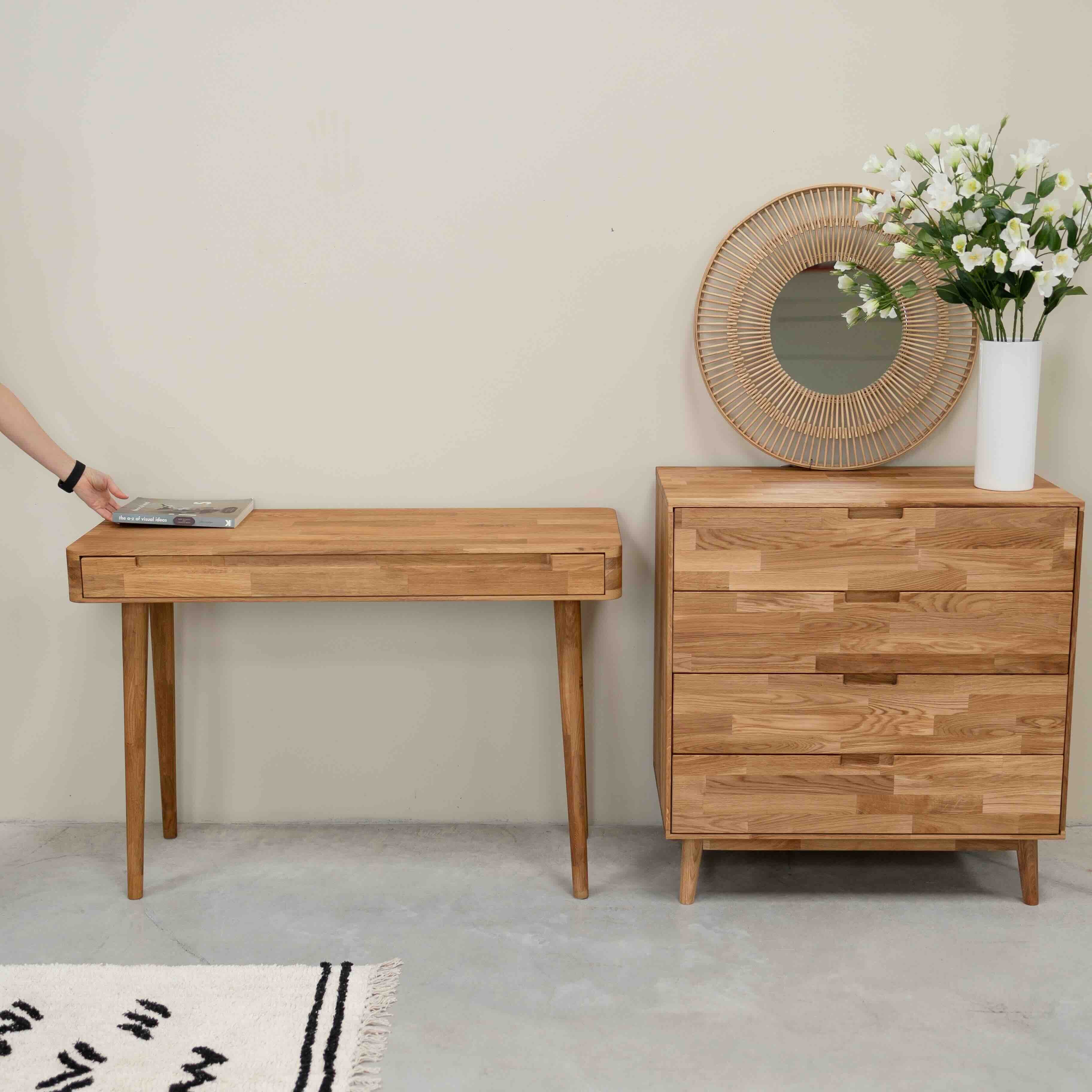 Mesa escritorio tocador de madera maciza de roble Escandi | NordicStory - Image 7