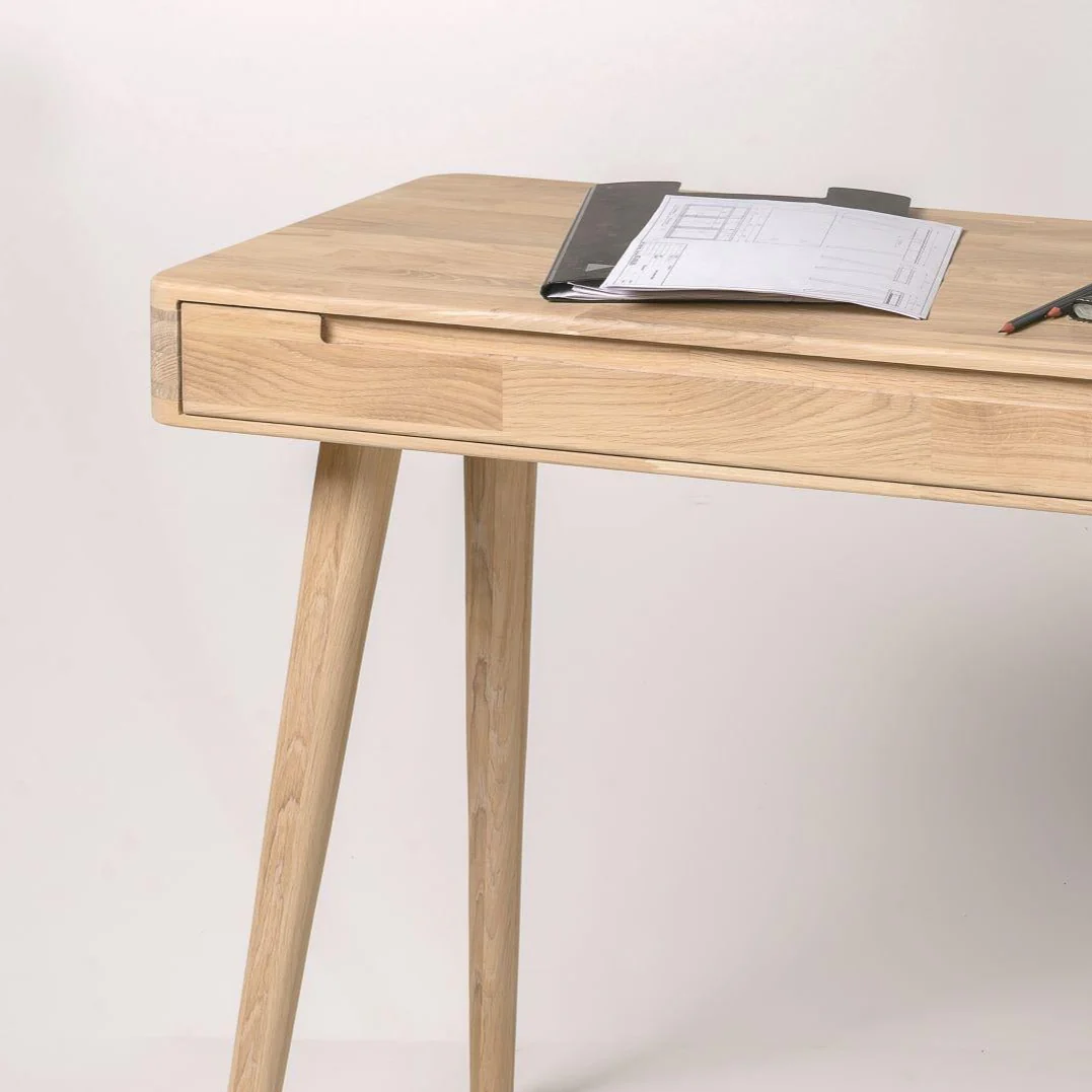 Mesa escritorio tocador de madera maciza de roble Escandi | NordicStory - Image 9