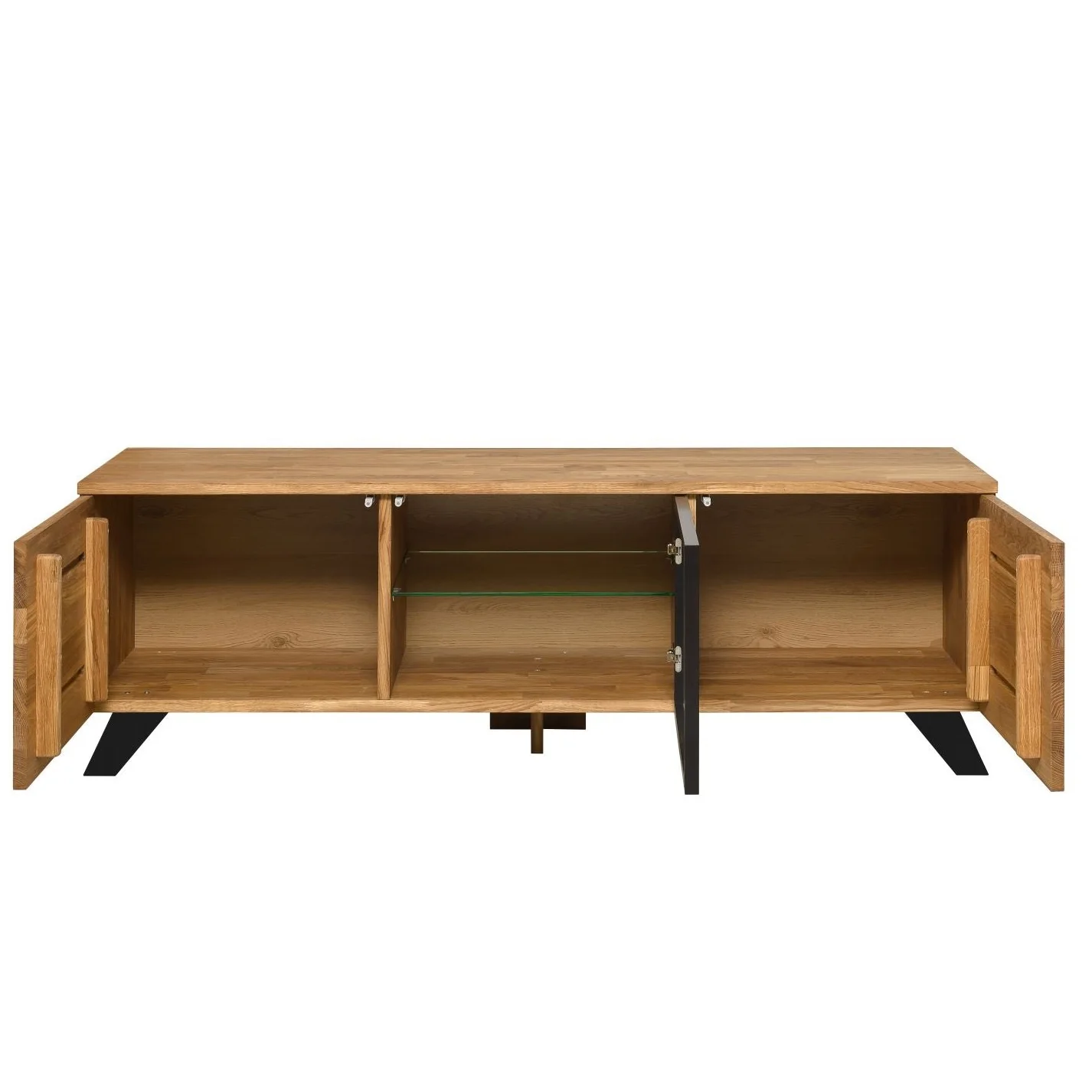 Mueble de TV de madera maciza de roble Moritz | NordicStory - Image 6