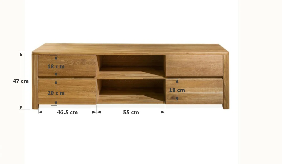 Mueble de TV de madera maciza de roble Elsa | NordicStory - Image 4
