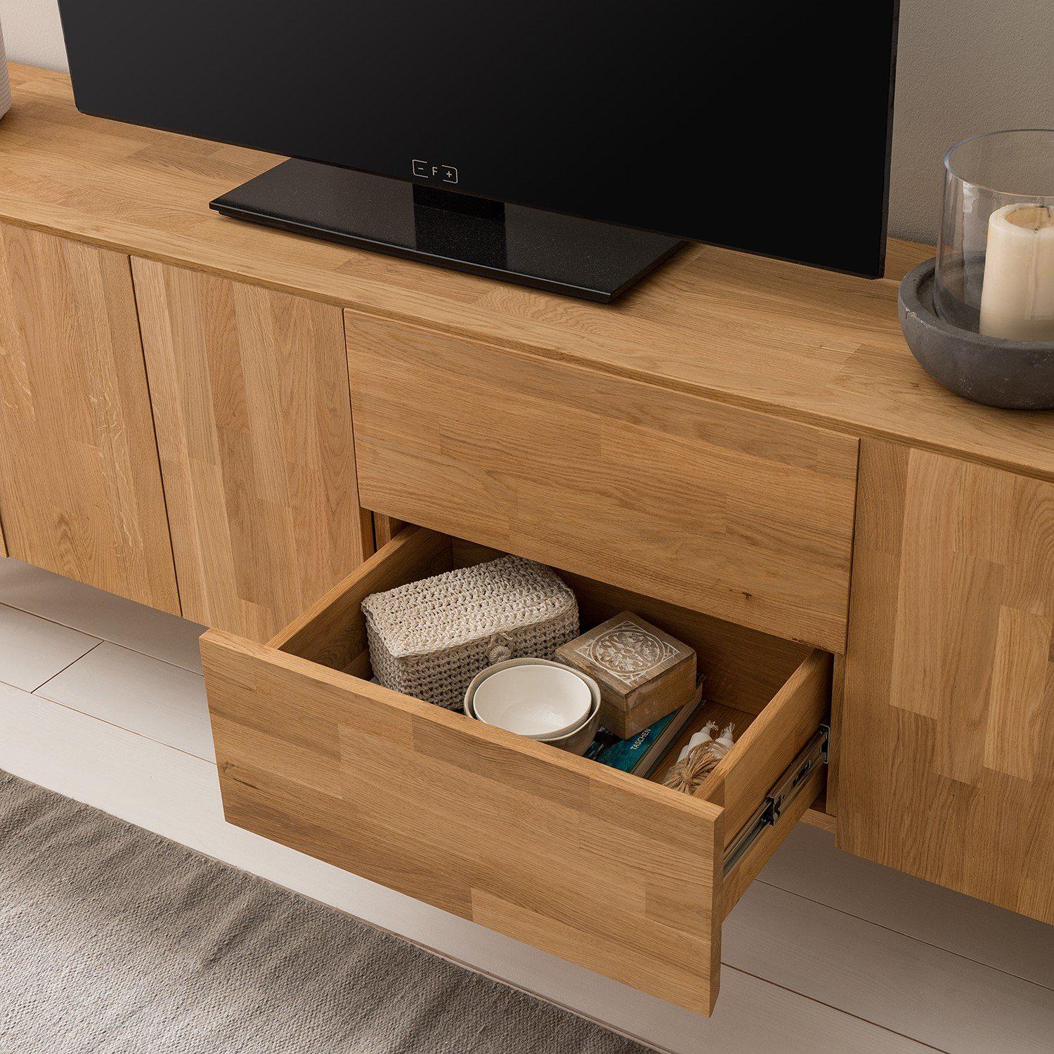 Mueble de TV de madera maciza de roble Wardi | NordicStory - Image 4