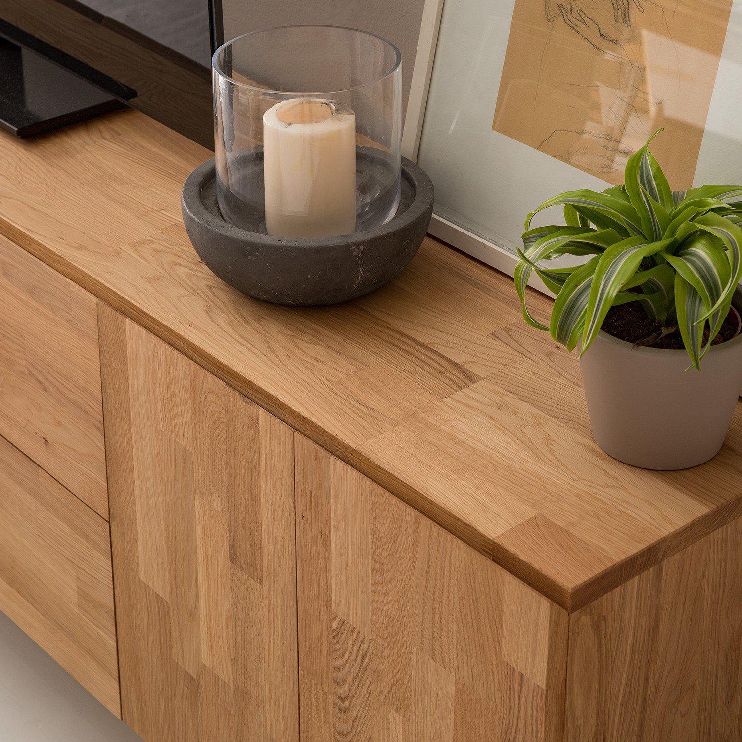 Mueble de TV de madera maciza de roble Wardi | NordicStory - Image 5