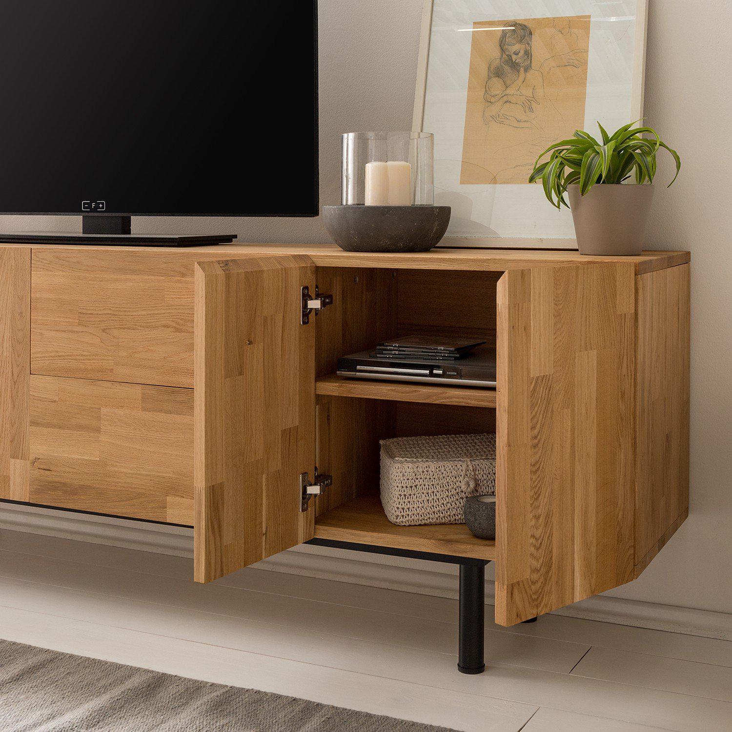 Mueble de TV de madera maciza de roble Wardi | NordicStory - Image 7