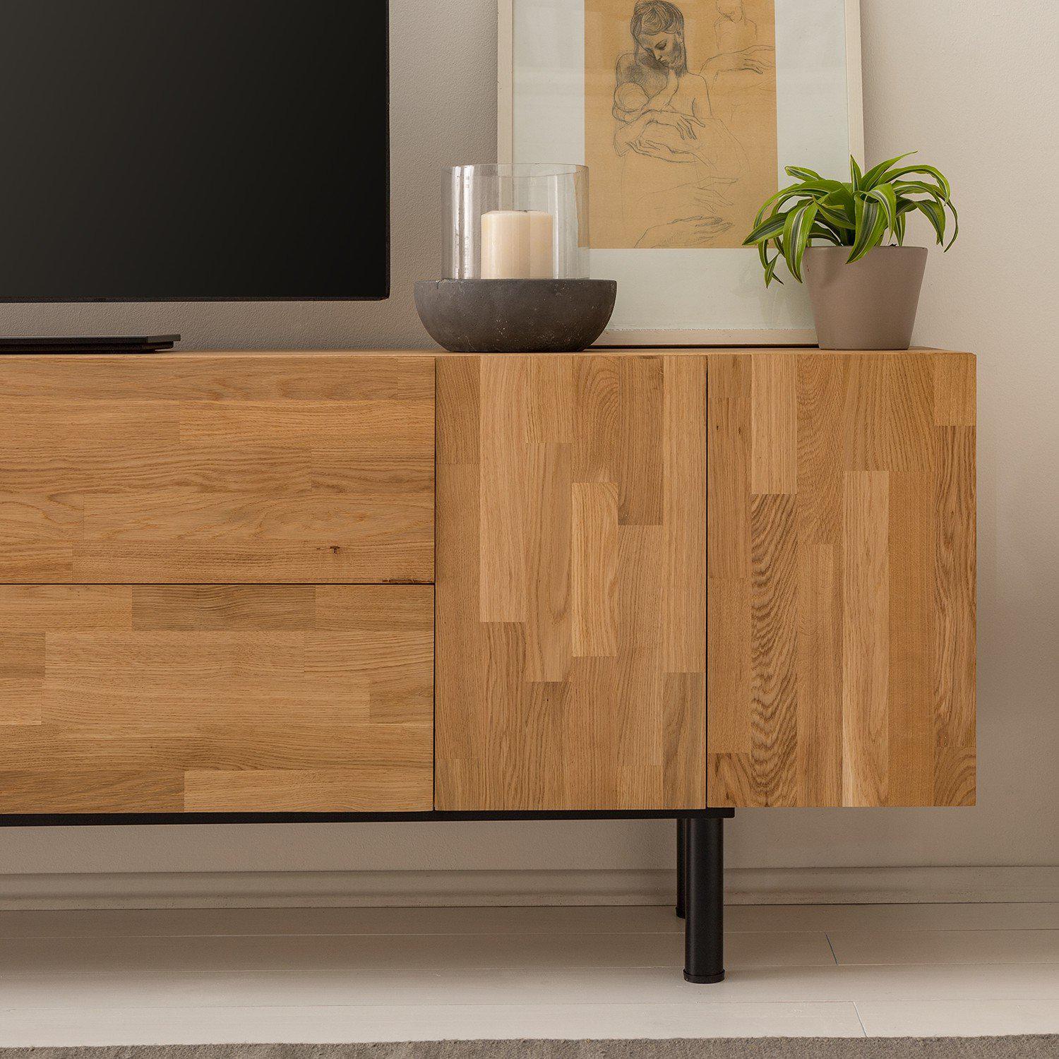 Mueble de TV de madera maciza de roble Wardi | NordicStory - Image 8