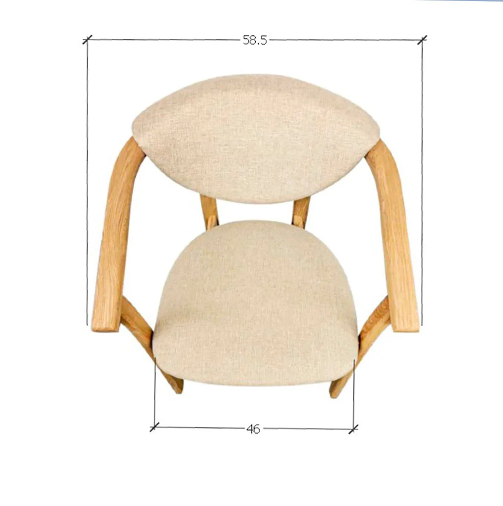 Pack de 2 o 4 Sillas de Comedor Alexis, Estructura de Madera Maciza de Roble, Tapizado en Color Beige | NordicStory - Image 10