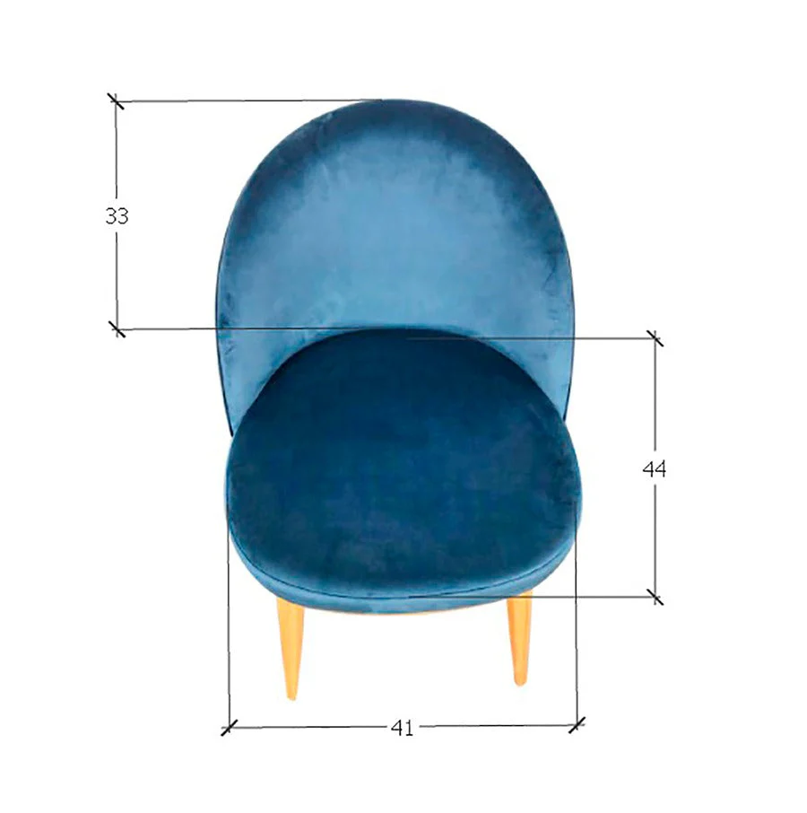 Pack de 2 o 4 Sillas de Comedor Clara, Estructura de Madera Maciza de Roble, Tapizado en Color Azul Monako | NordicStory - Image 10