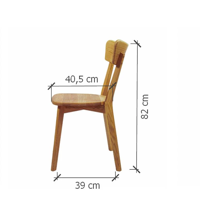 Pack de 2 o 4 Sillas de Comedor de Madera Maciza de Roble Diana | NordicStory - Image 10