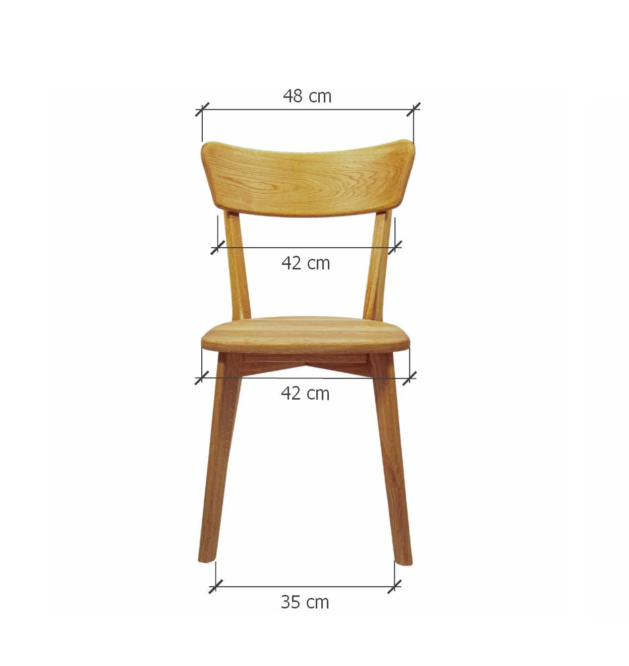Pack de 2 o 4 Sillas de Comedor de Madera Maciza de Roble Diana | NordicStory - Image 5